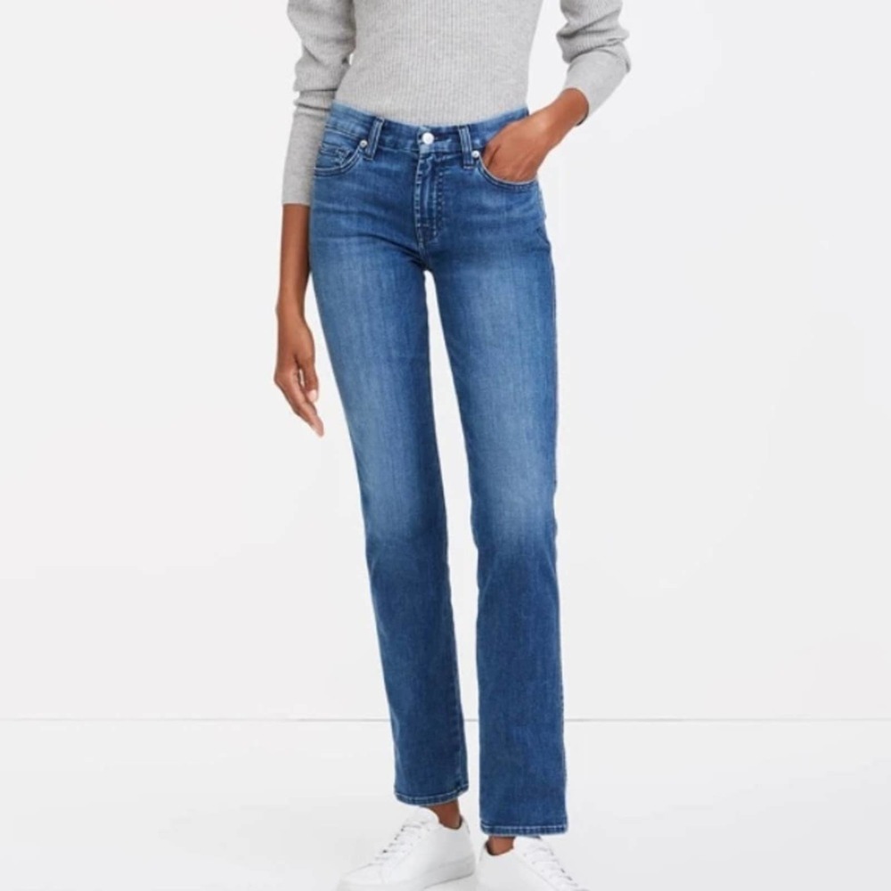 7FAM straight leg jeans